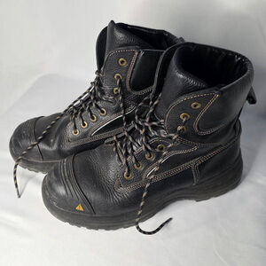 Men's BEST SHOES Black Work Boots Size 10.5